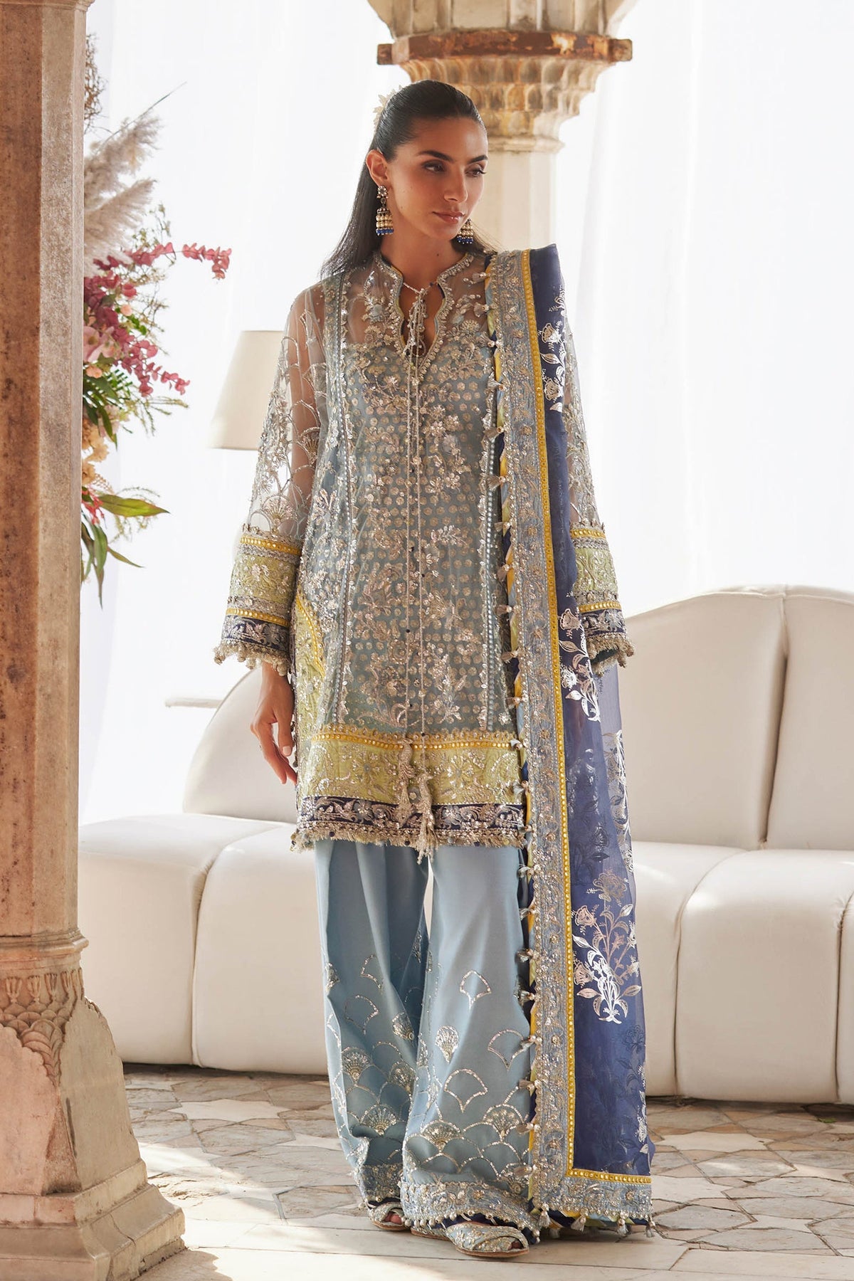 Zaha | Gossamer 25 | NILOFAR-E-SHAAM (ZC25-04) by Zaha - Designer Dress - Type : Ladies Clothes - Available at Libayah - 100% Original