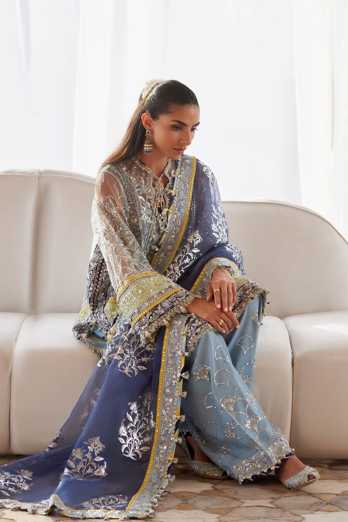 Zaha | Gossamer 25 | NILOFAR-E-SHAAM (ZC25-04) by Zaha - Designer Dress - Type : Ladies Clothes - Available at Libayah - 100% Original