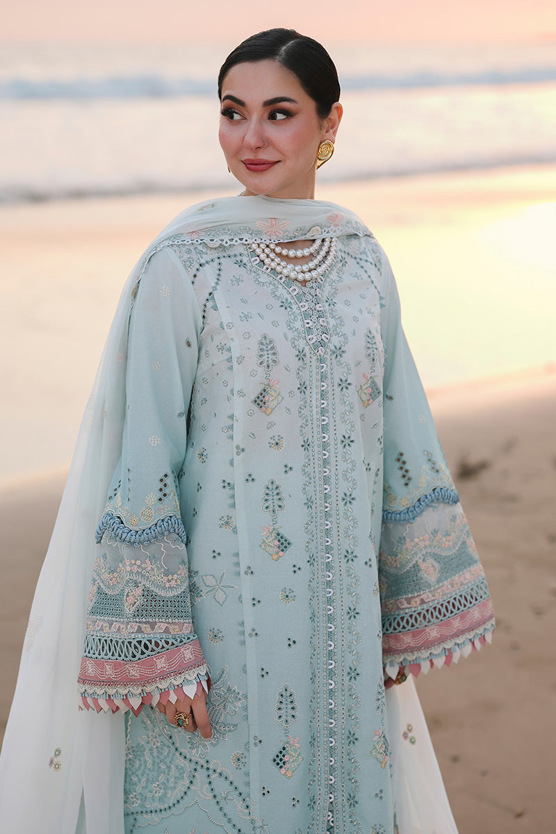 Qalamkar | Sahil Luxury Lawn 26 | SA-05 AYRA by Qalamkar - Designer Dress - Type : Ladies Clothes - Available at Libayah - 100% Original
