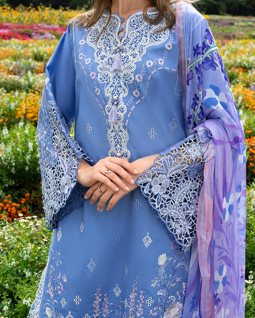 Mushq | Hemline the Secret Garden | Azure Bloom - Designer Dress - Type : Ladies Clothes - Available at Libayah - 100% Original