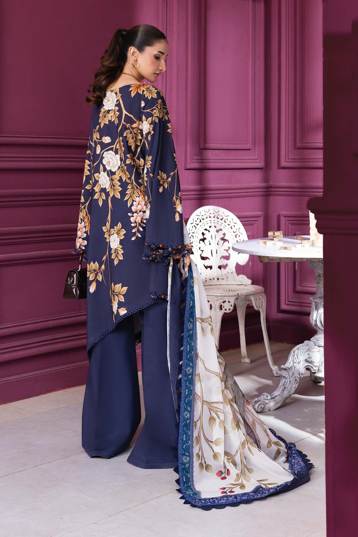 Maria B | Winter Basics 25 | MB-CUS25-1102A by Maria B - Designer Dress - Type : Ladies Clothes - Available at Libayah - 100% Original