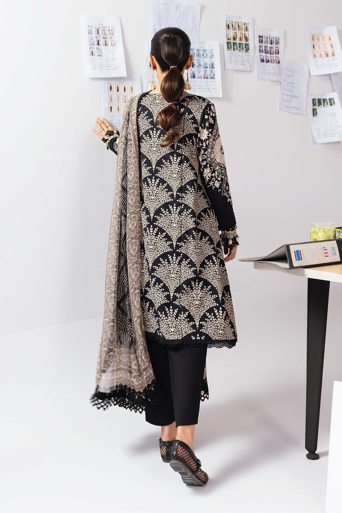 Maria B | Winter Basics 25 | MB-CUS25-1108A by Maria B - Designer Dress - Type : Ladies Clothes - Available at Libayah - 100% Original