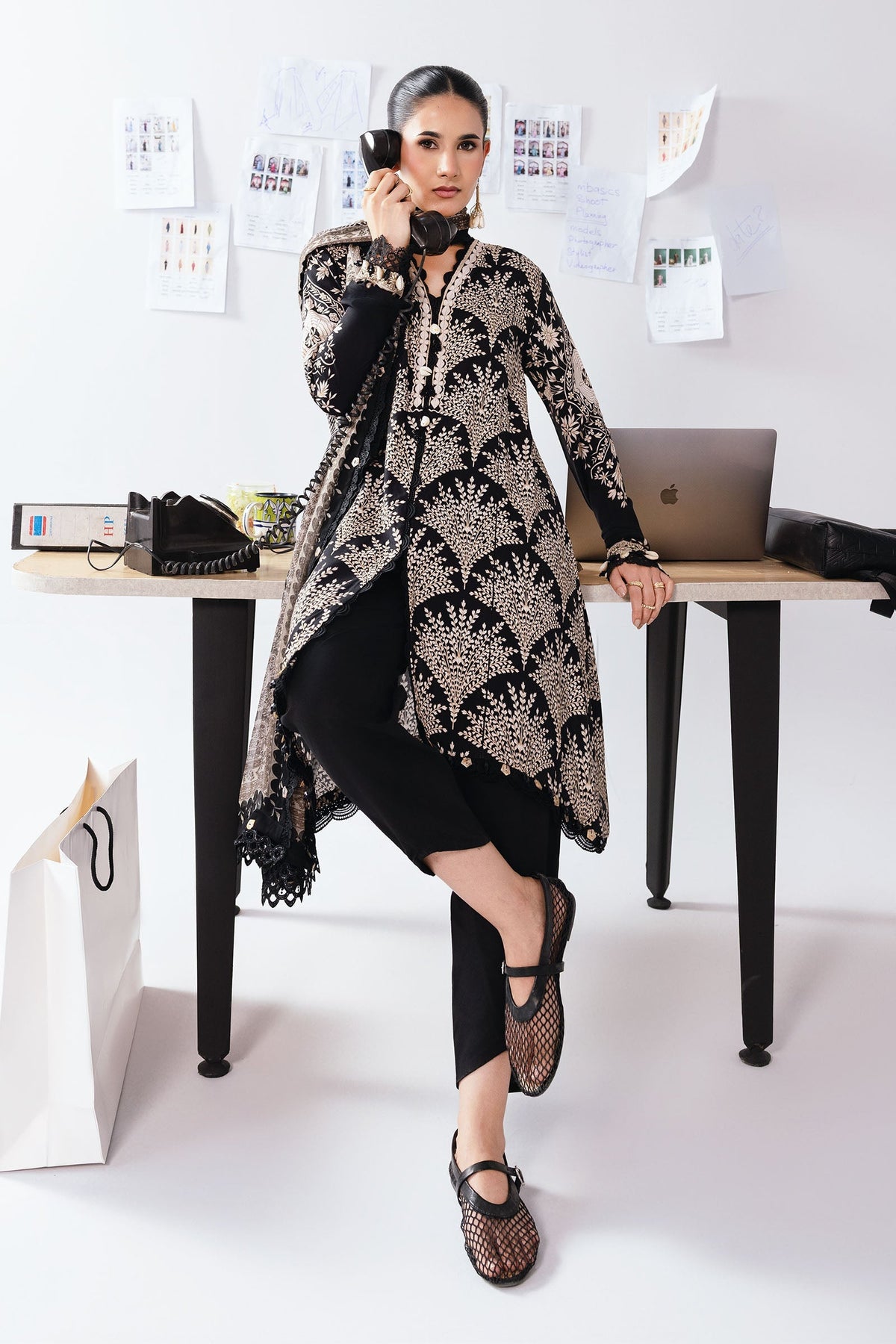 Maria B | Winter Basics 25 | MB-CUS25-1108A by Maria B - Designer Dress - Type : Ladies Clothes - Available at Libayah - 100% Original