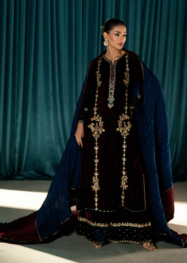 Umsha | Velvet Code | Ruby Eclipse by Umsha - Designer Dress - Type : Ladies Clothes - Available at Libayah - 100% Original