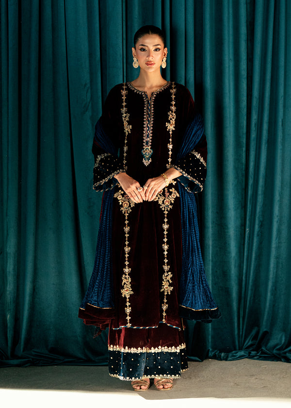Umsha | Velvet Code | Ruby Eclipse by Umsha - Designer Dress - Type : Ladies Clothes - Available at Libayah - 100% Original