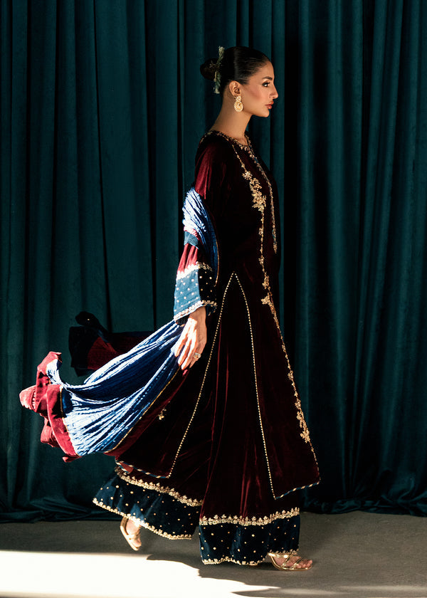 Umsha | Velvet Code | Ruby Eclipse by Umsha - Designer Dress - Type : Ladies Clothes - Available at Libayah - 100% Original