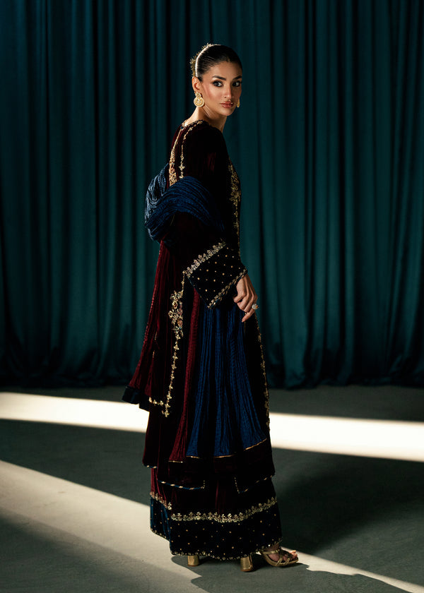Umsha | Velvet Code | Ruby Eclipse by Umsha - Designer Dress - Type : Ladies Clothes - Available at Libayah - 100% Original