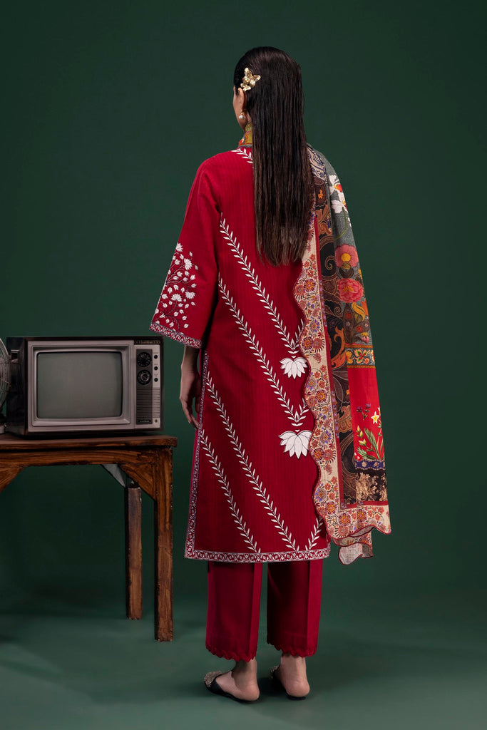 Sana Safinaz | Mahay Winter 25 | H255-006A-3CQ by Sana Safinaz - Designer Dress - Type : Ladies Clothes - Available at Libayah - 100% Original