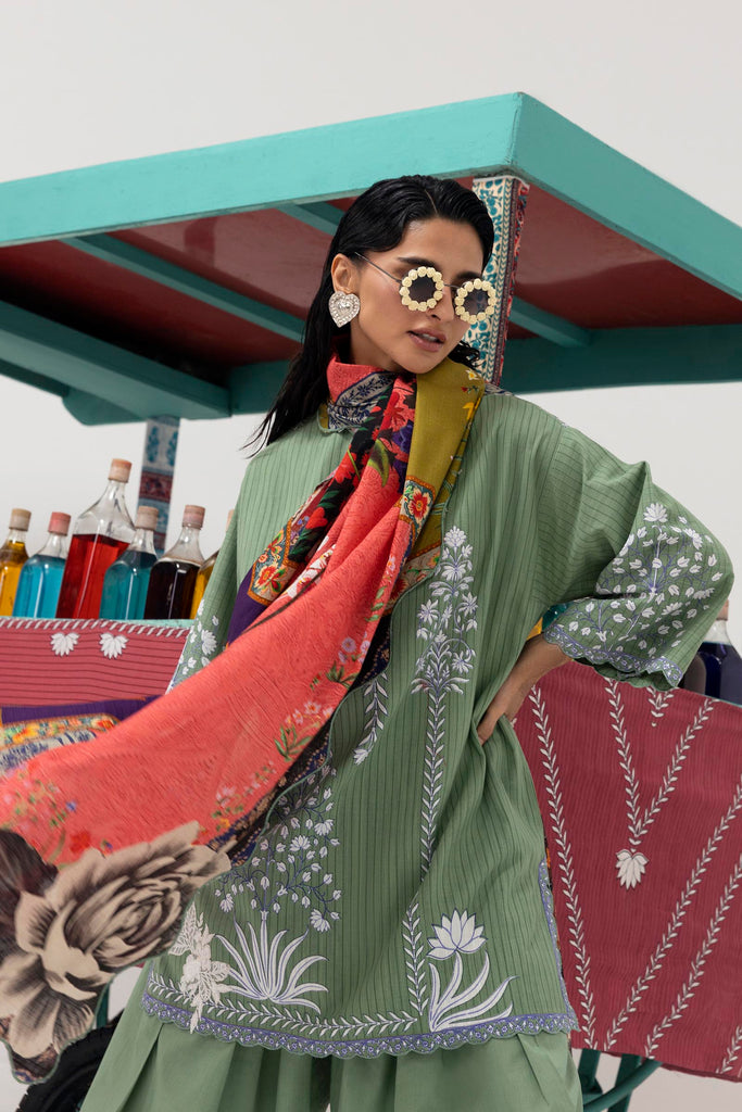 Sana Safinaz | Mahay Winter 25 | H255-006B-3CQ by Sana Safinaz - Designer Dress - Type : Ladies Clothes - Available at Libayah - 100% Original