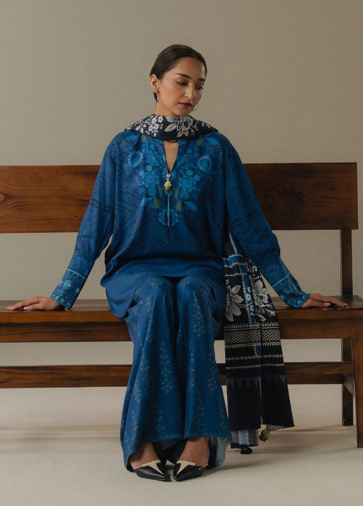 Zara Shahjahan | Coco Prints 25 |Terracotta Sky-9B by Zara Shahjahan - Designer Dress - Type : Ladies Clothes - Available at Libayah - 100% Original