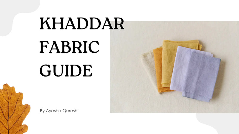 Three Colours of Khaddar Fabric with Text on left side