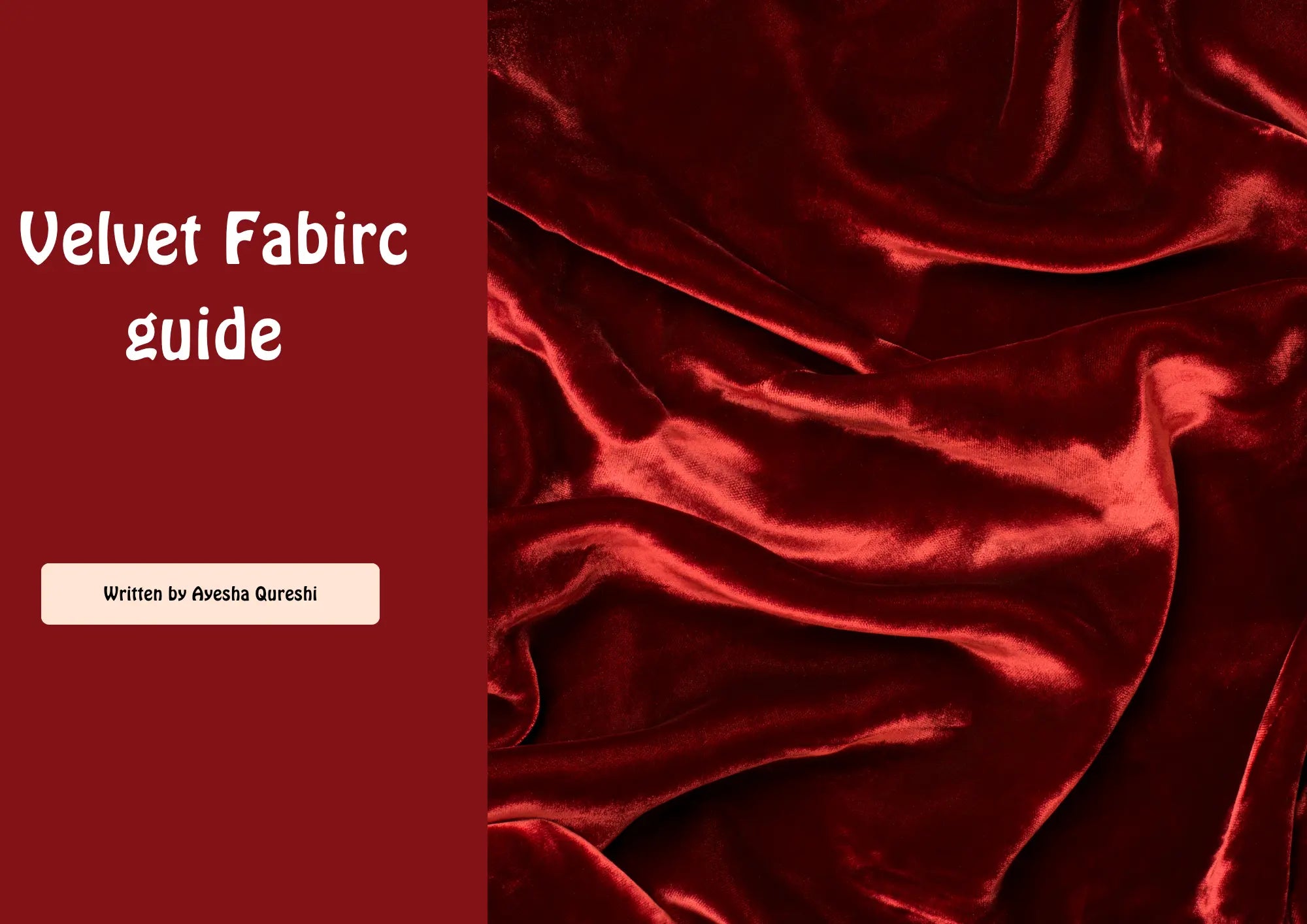 Close-up texture of plush red velvet fabric showing directional sheen 