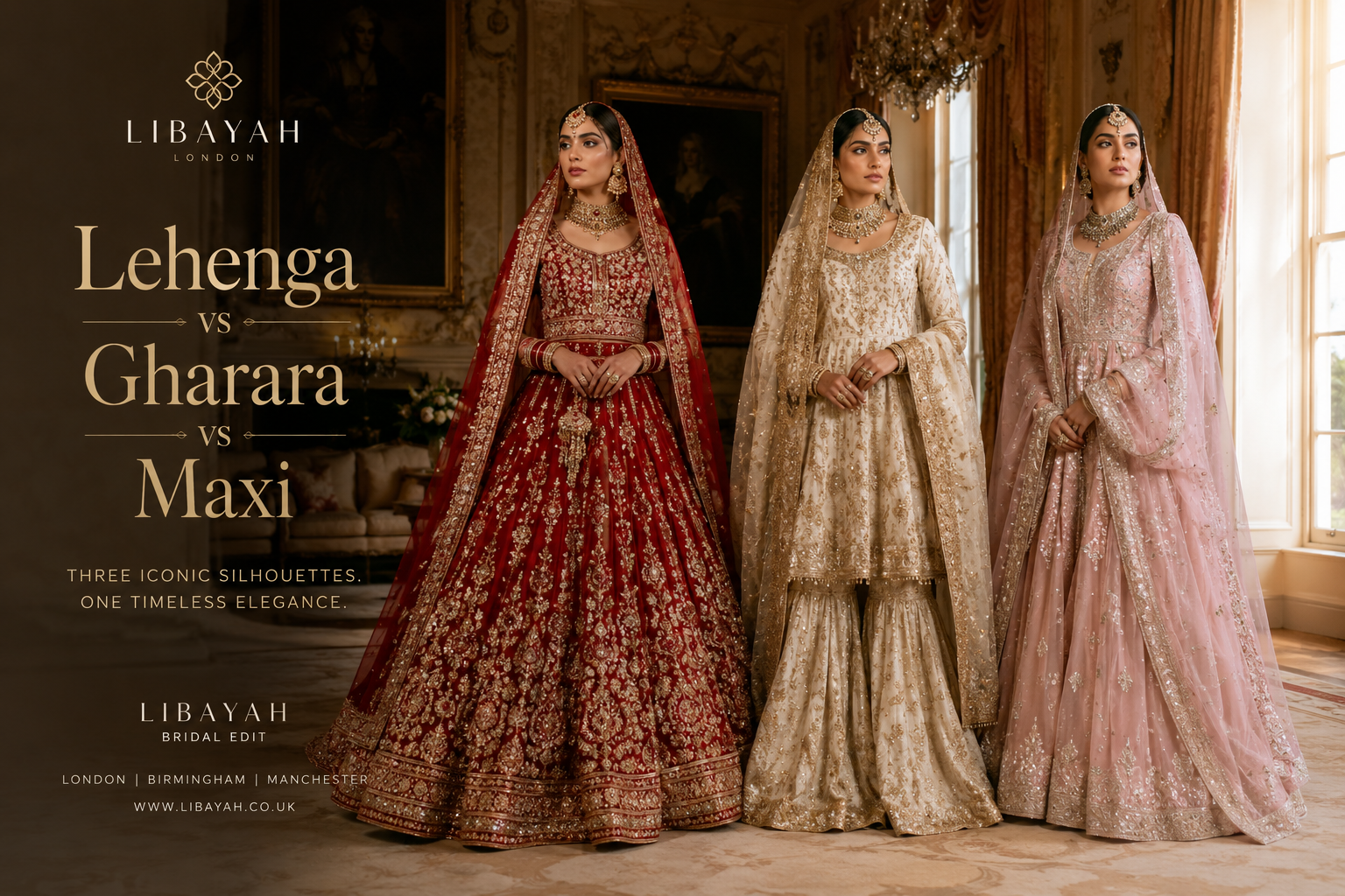 Lehenga vs Gharara vs Maxi: Your Complete Bridal Style Guide for Pakistani Weddings in the UK