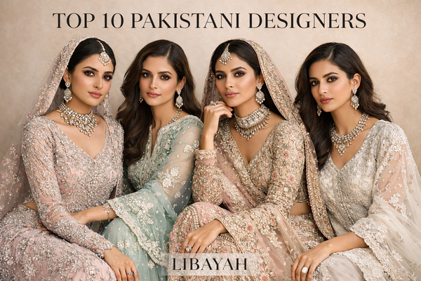 Top Pakistani designers in the UK featuring luxury lawn and wedding formal outfits