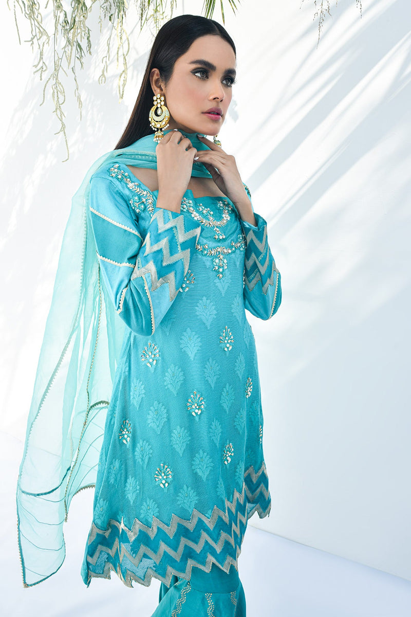 Fatima Khan | Luxury Pret 24 | SEA SHORE by Fatima Khan - Designer Dress - Type: Luxury - Available at Libayah - 100% Original