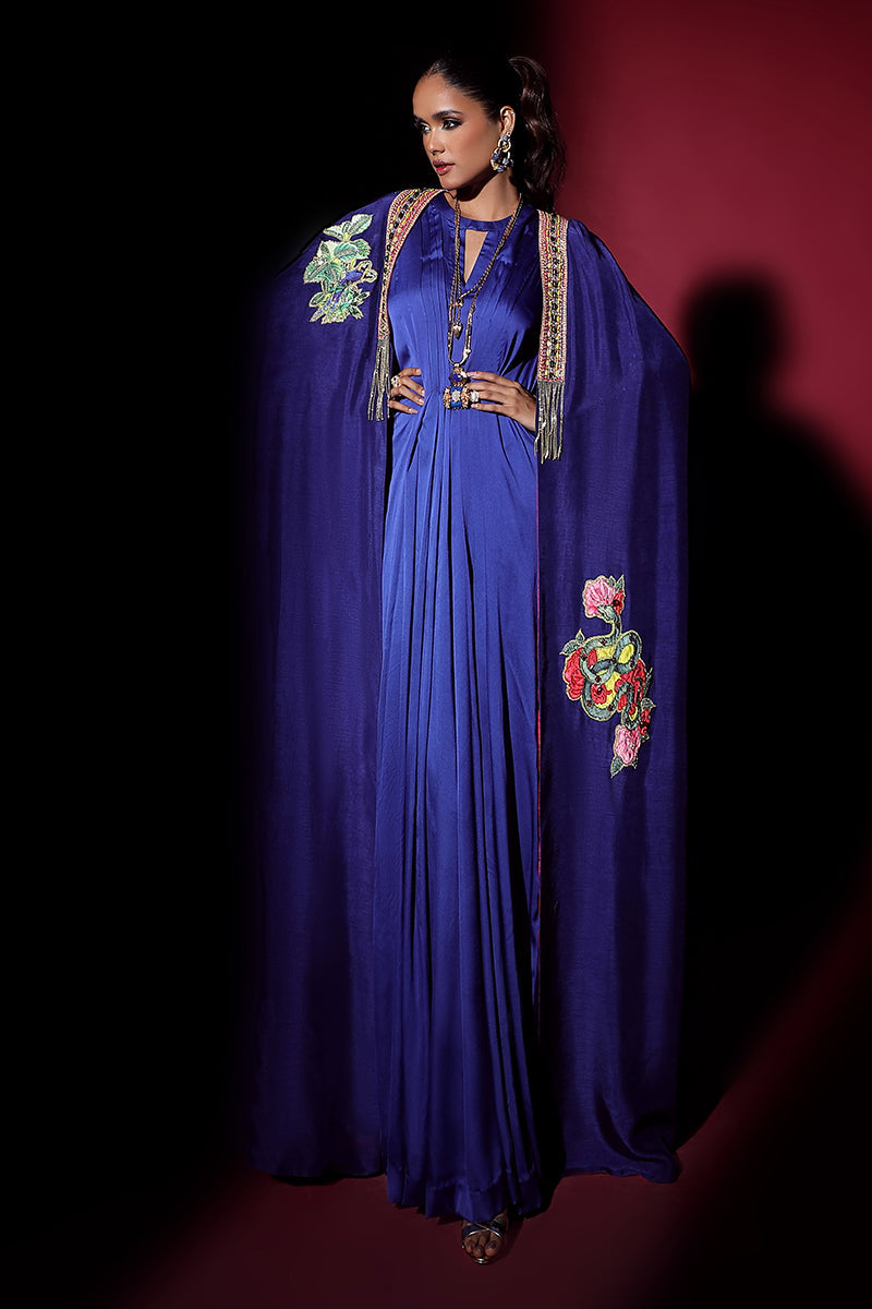 Wardha Saleem | Luxury Pret Fusion Wear | NOVA CAPE WITH DRAPE (2PC) by Wardha Saleem - Designer Dress - Type: Ladies Clothes - Available at Libayah - 100% Original