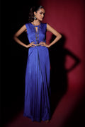 Wardha Saleem | Luxury Pret Fusion Wear | NOVA CAPE WITH DRAPE (2PC) by Wardha Saleem - Designer Dress - Type: Ladies Clothes - Available at Libayah - 100% Original