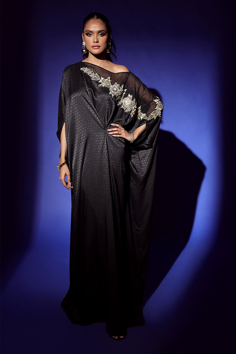 Wardha Saleem | Luxury Pret Fusion Wear | RAVEN DRAPE (1PC) by Wardha Saleem - Designer Dress - Type: Ladies Clothes - Available at Libayah - 100% Original