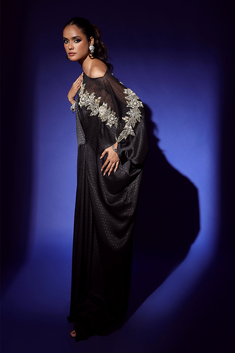 Wardha Saleem | Luxury Pret Fusion Wear | RAVEN DRAPE (1PC) by Wardha Saleem - Designer Dress - Type: Ladies Clothes - Available at Libayah - 100% Original