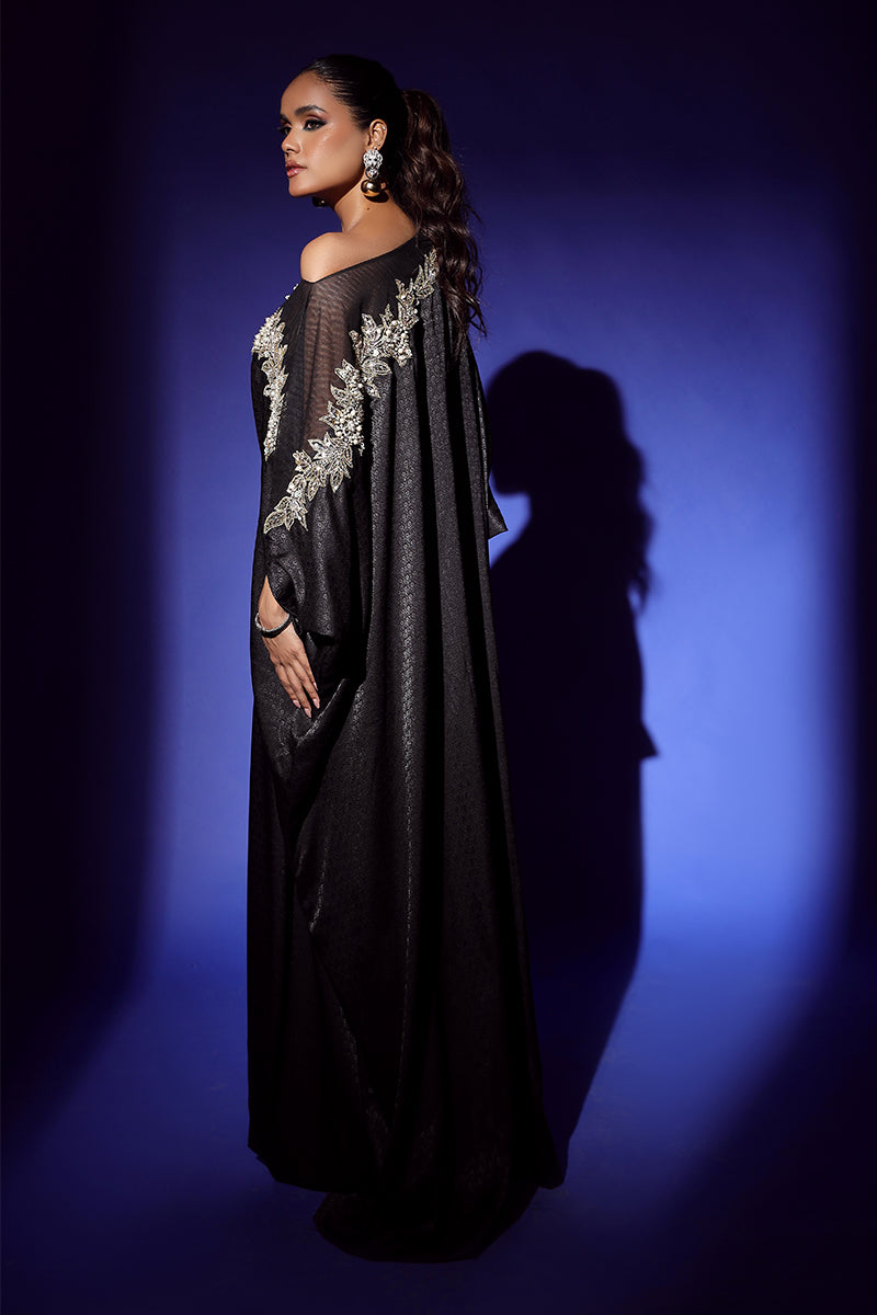 Wardha Saleem | Luxury Pret Fusion Wear | RAVEN DRAPE (1PC) by Wardha Saleem - Designer Dress - Type: Ladies Clothes - Available at Libayah - 100% Original