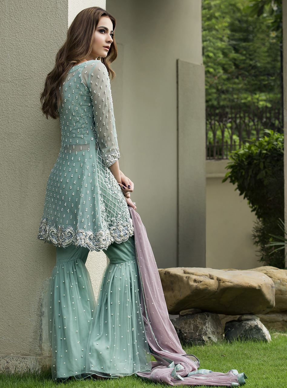 Zainab Chottani | Semi Formals | MINT AND LILAC by Zainab Chottani - Designer Dress - Type: Ladies Clothes - Available at Libayah - 100% Original