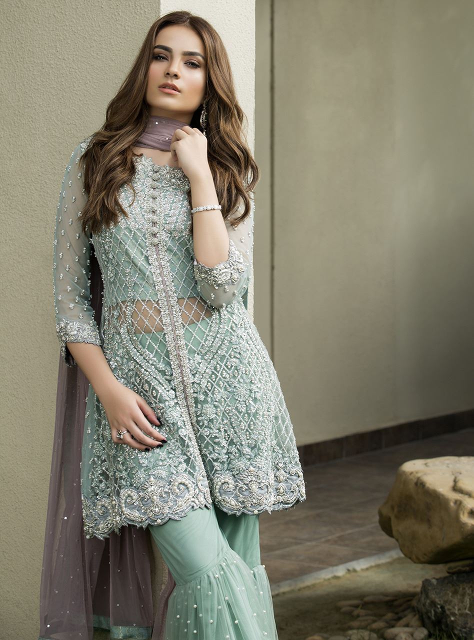 Zainab Chottani | Semi Formals | MINT AND LILAC by Zainab Chottani - Designer Dress - Type: Ladies Clothes - Available at Libayah - 100% Original