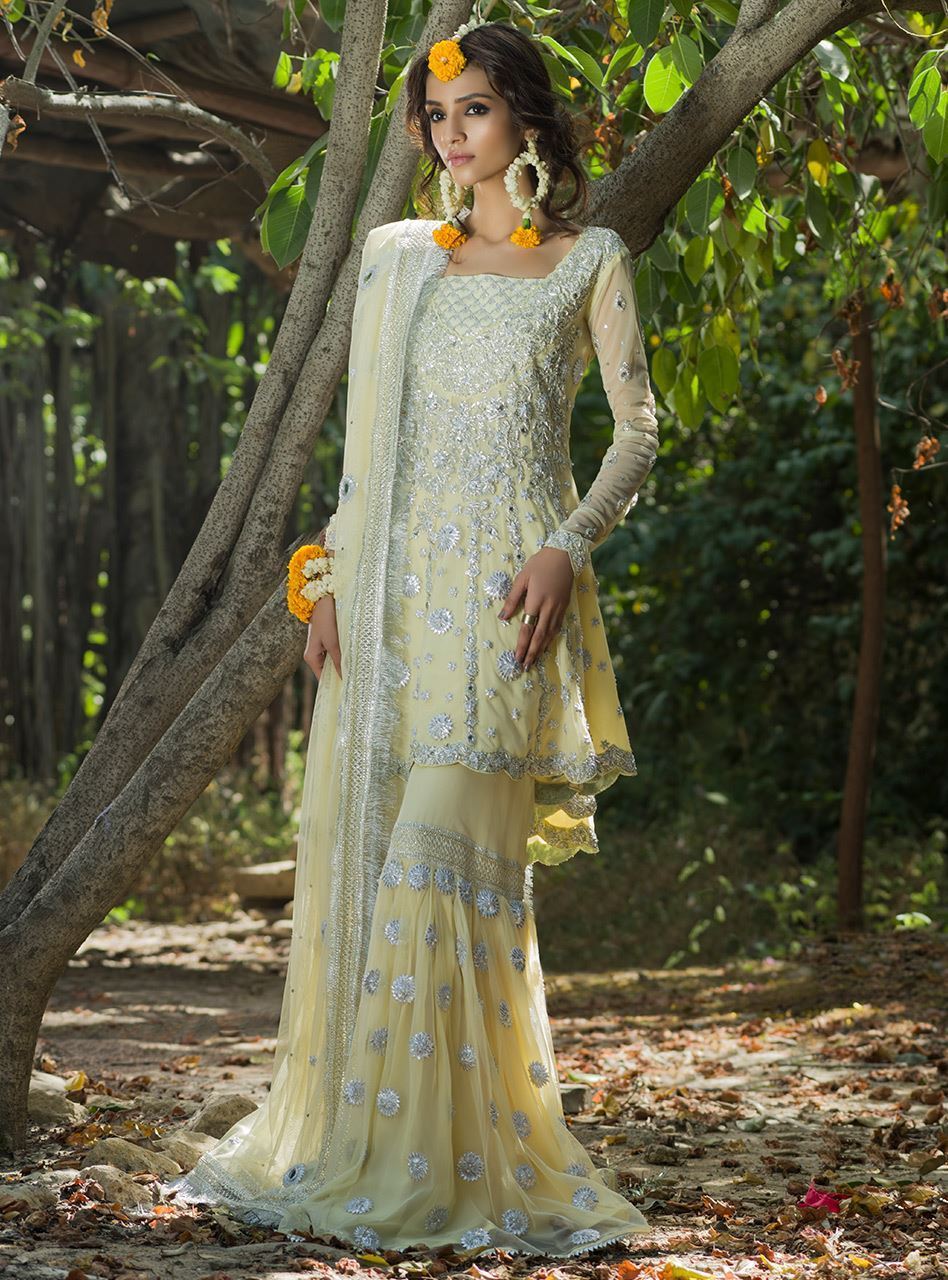 Zainab Chottani | Semi Formals | LEMON YELLOW by Zainab Chottani - Designer Dress - Type: Ladies Clothes - Available at Libayah - 100% Original