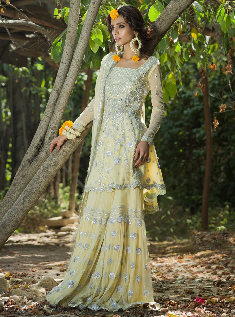 Zainab Chottani | Semi Formals | LEMON YELLOW by Zainab Chottani - Designer Dress - Type: Ladies Clothes - Available at Libayah - 100% Original