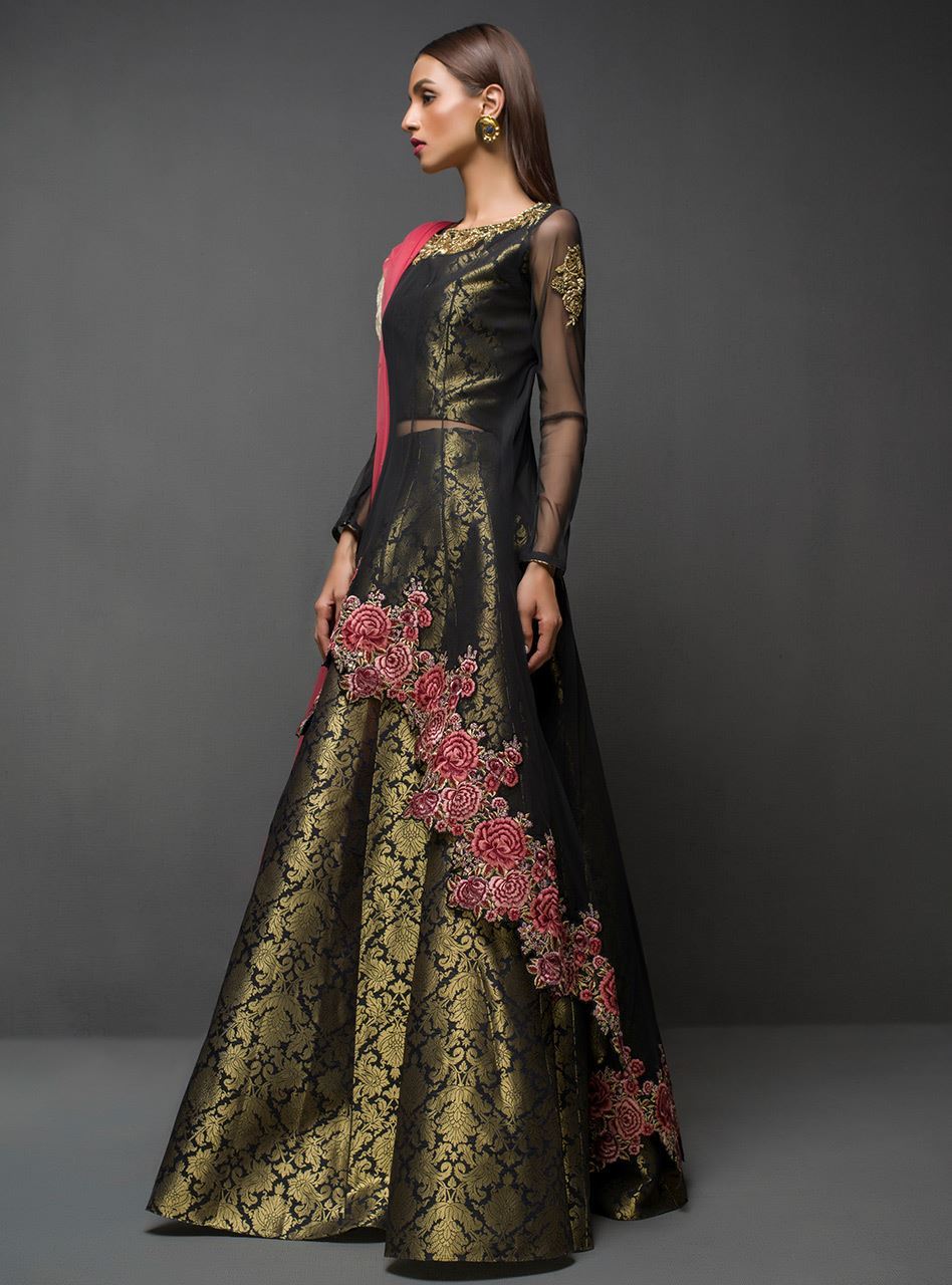 Zainab Chottani | Semi Formals | BLACK PEPLUM by Zainab Chottani - Designer Dress - Type: Ladies Clothes - Available at Libayah - 100% Original