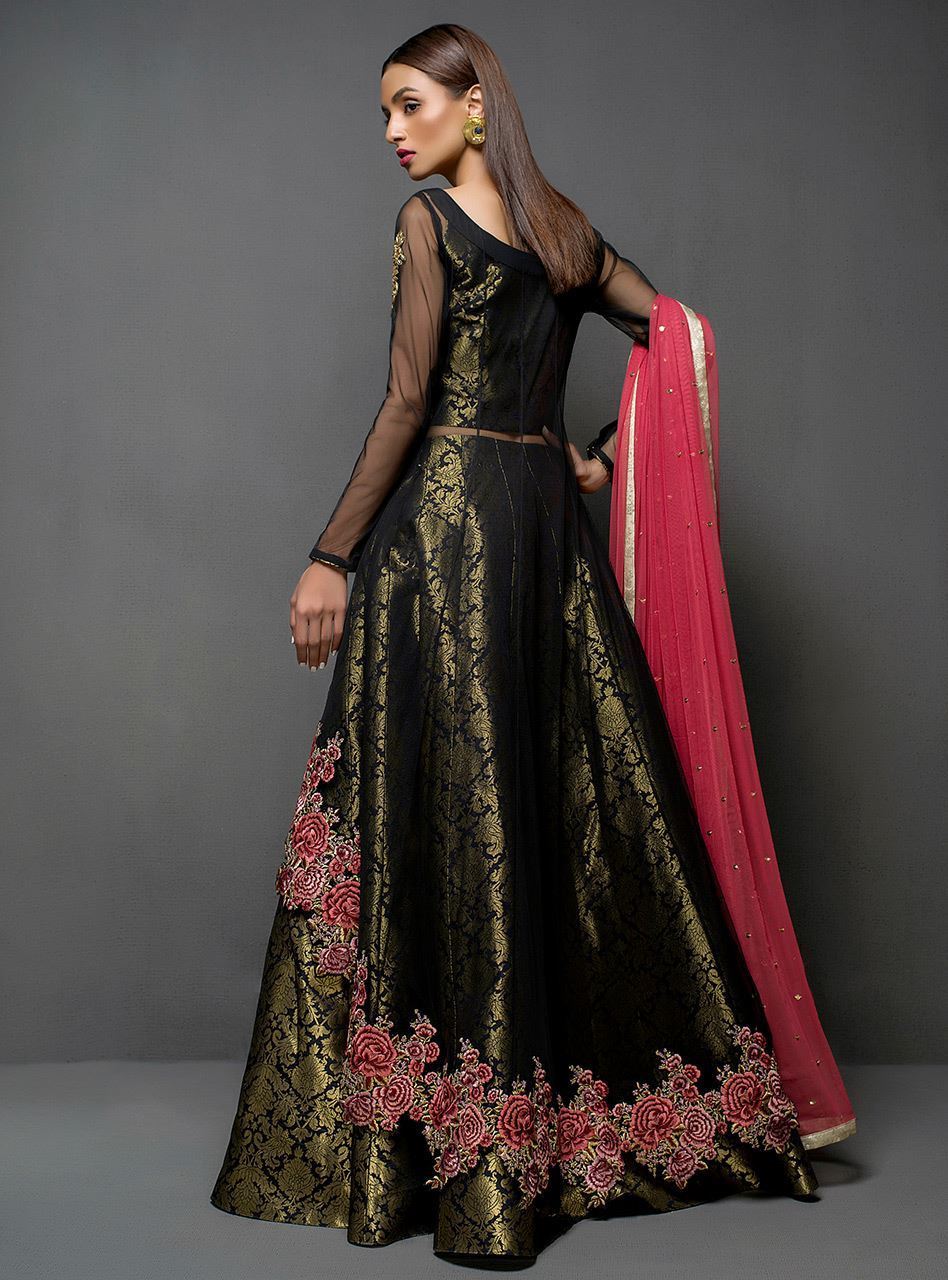 Zainab Chottani | Semi Formals | BLACK PEPLUM by Zainab Chottani - Designer Dress - Type: Ladies Clothes - Available at Libayah - 100% Original