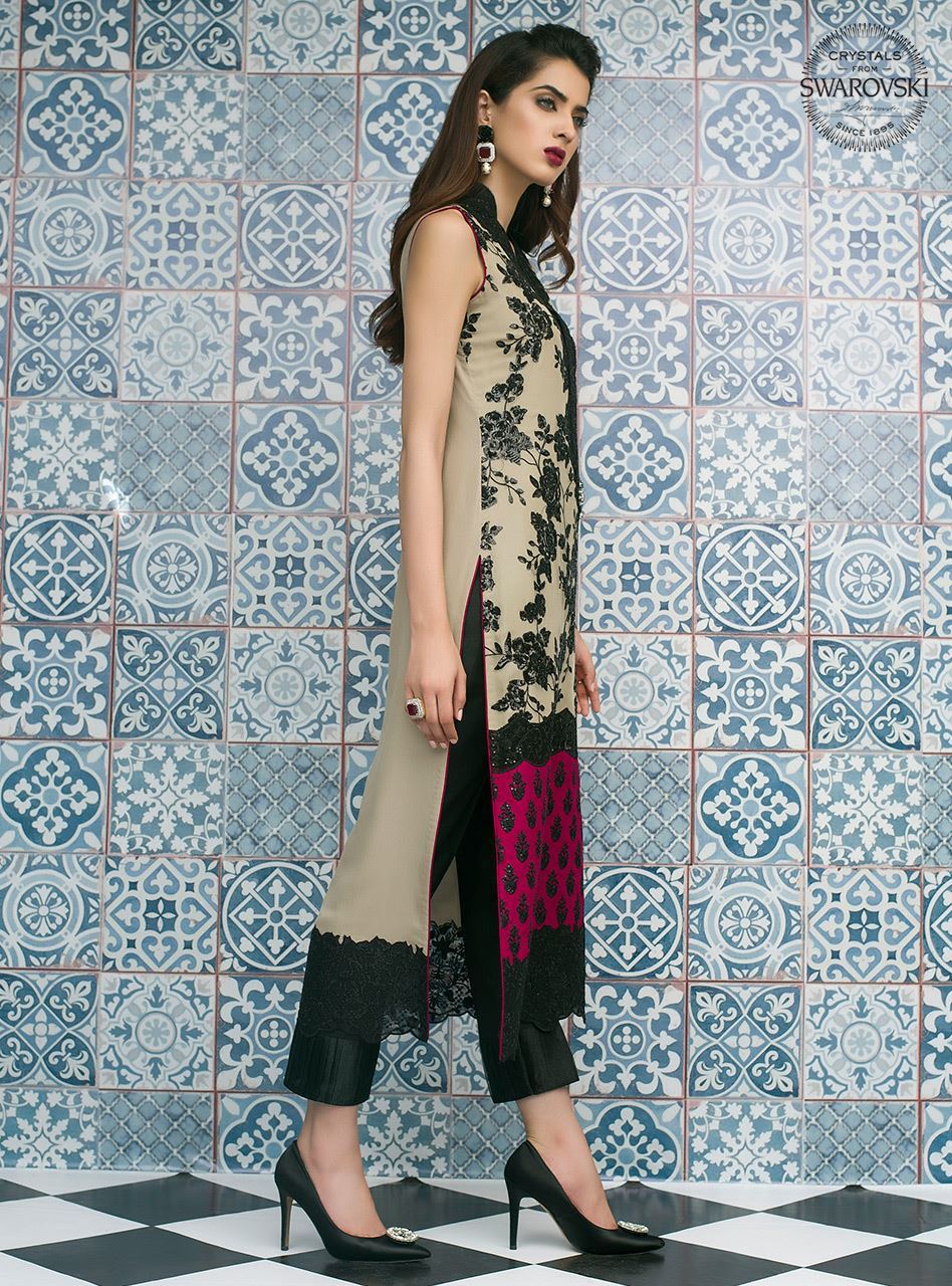 Zainab Chottani | Luxury Pret | COFFEE AND CHERRY PINK by Zainab Chottani - Designer Dress - Type: Ladies Clothes - Available at Libayah - 100% Original
