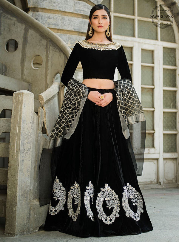 Zainab Chottani | Semi Formals | JET DIAMOND by Zainab Chottani - Designer Dress - Type: Ladies Clothes - Available at Libayah - 100% Original