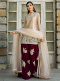Zainab Chottani | Semi Formals | CREME LA NUDE by Zainab Chottani - Designer Dress - Type: Ladies Clothes - Available at Libayah - 100% Original