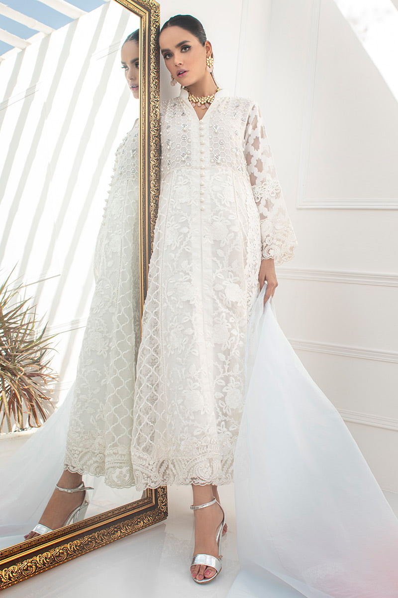 Fatima Khan | Best Sellers 24 | CHAMOMILE WHITE by Fatima Khan - Designer Dress - Type: Luxury - Available at Libayah - 100% Original