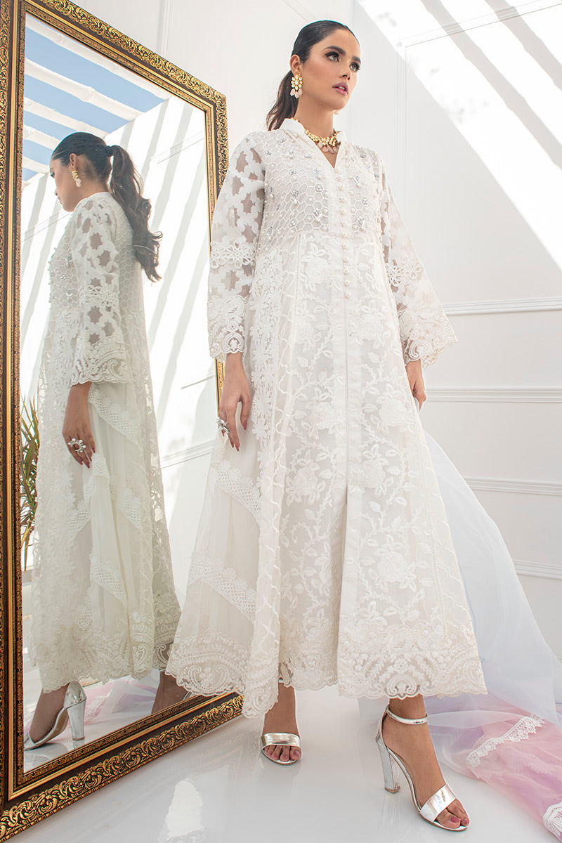 Fatima Khan | Best Sellers 24 | CHAMOMILE WHITE by Fatima Khan - Designer Dress - Type: Luxury - Available at Libayah - 100% Original