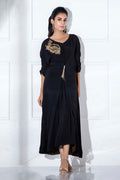 Fatima Khan | Luxury Pret 24 | JADE BLACK KAFTAN by Fatima Khan - Designer Dress - Type: Luxury - Available at Libayah - 100% Original