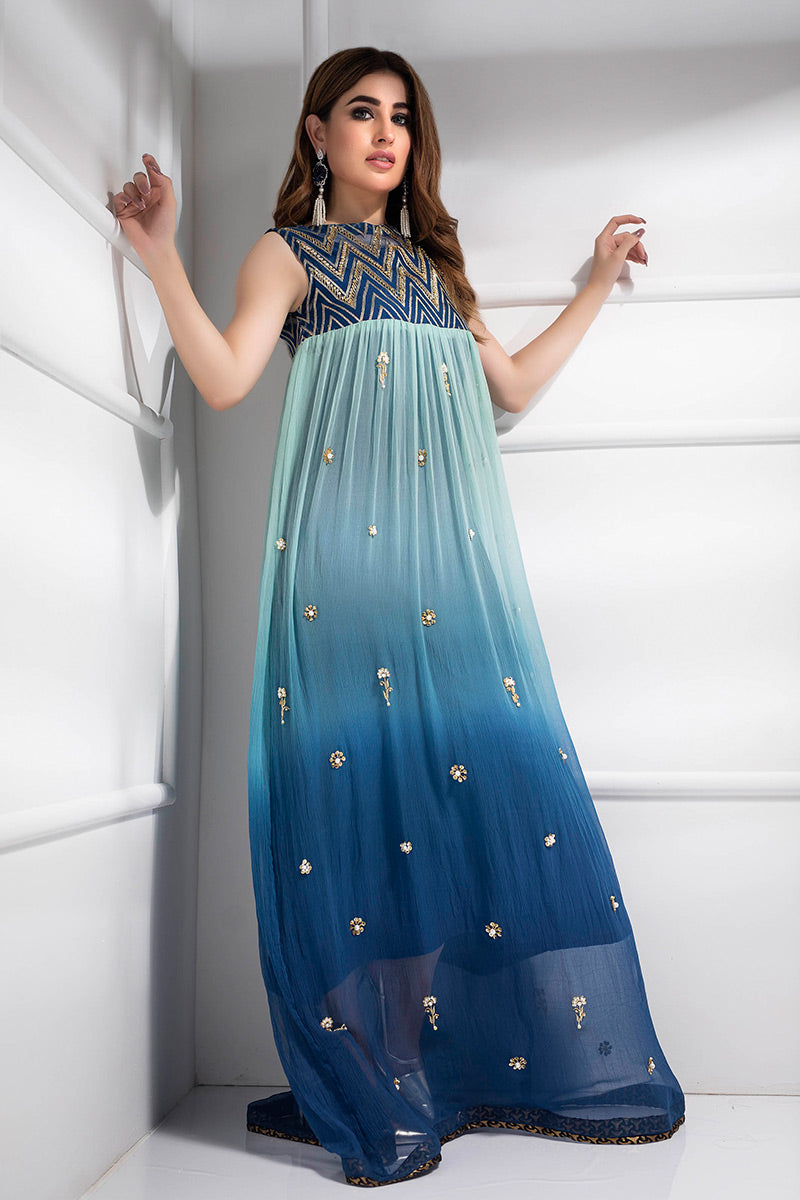 Fatima Khan | Luxury Pret 24 | DAZZLING BLUE by Fatima Khan - Designer Dress - Type: Luxury - Available at Libayah - 100% Original