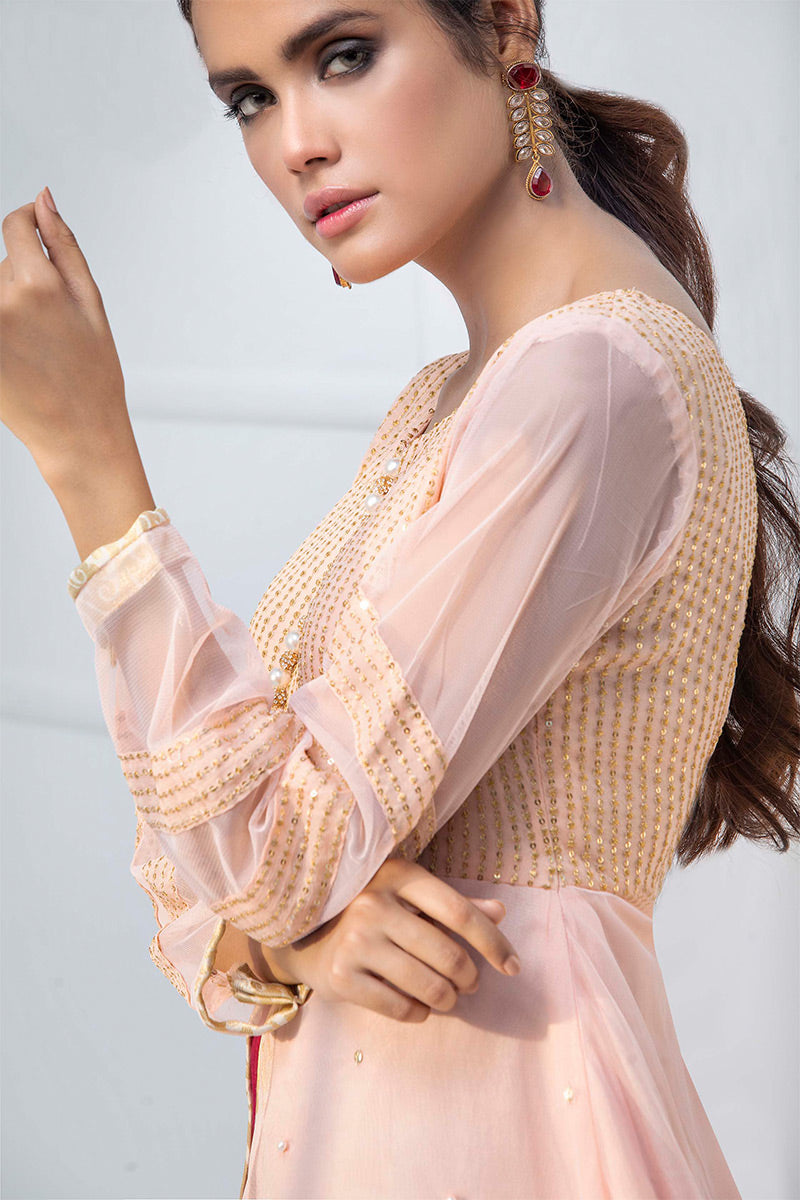 Fatima Khan | Best Sellers 24 | CANDLE PEACH by Fatima Khan - Designer Dress - Type: Luxury - Available at Libayah - 100% Original