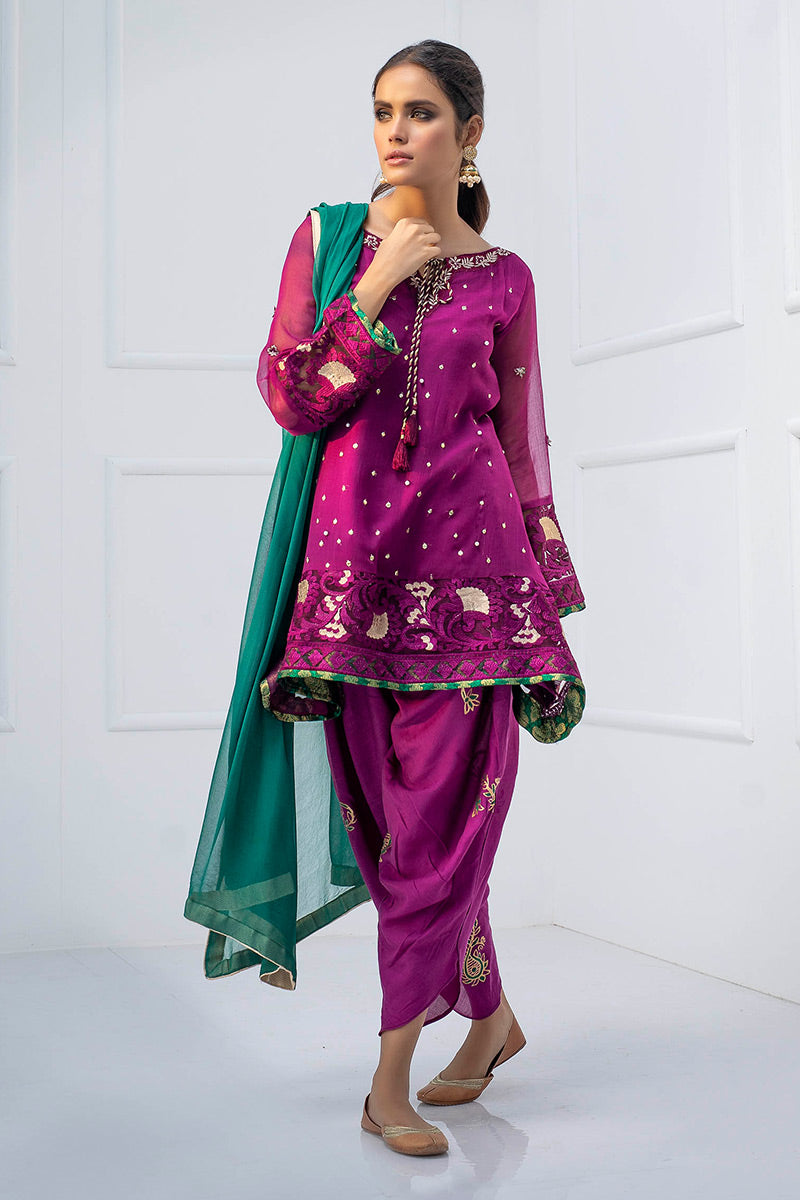 Fatima Khan | Luxury Pret 24 | MULBERRY PURPLE by Fatima Khan - Designer Dress - Type: Luxury - Available at Libayah - 100% Original