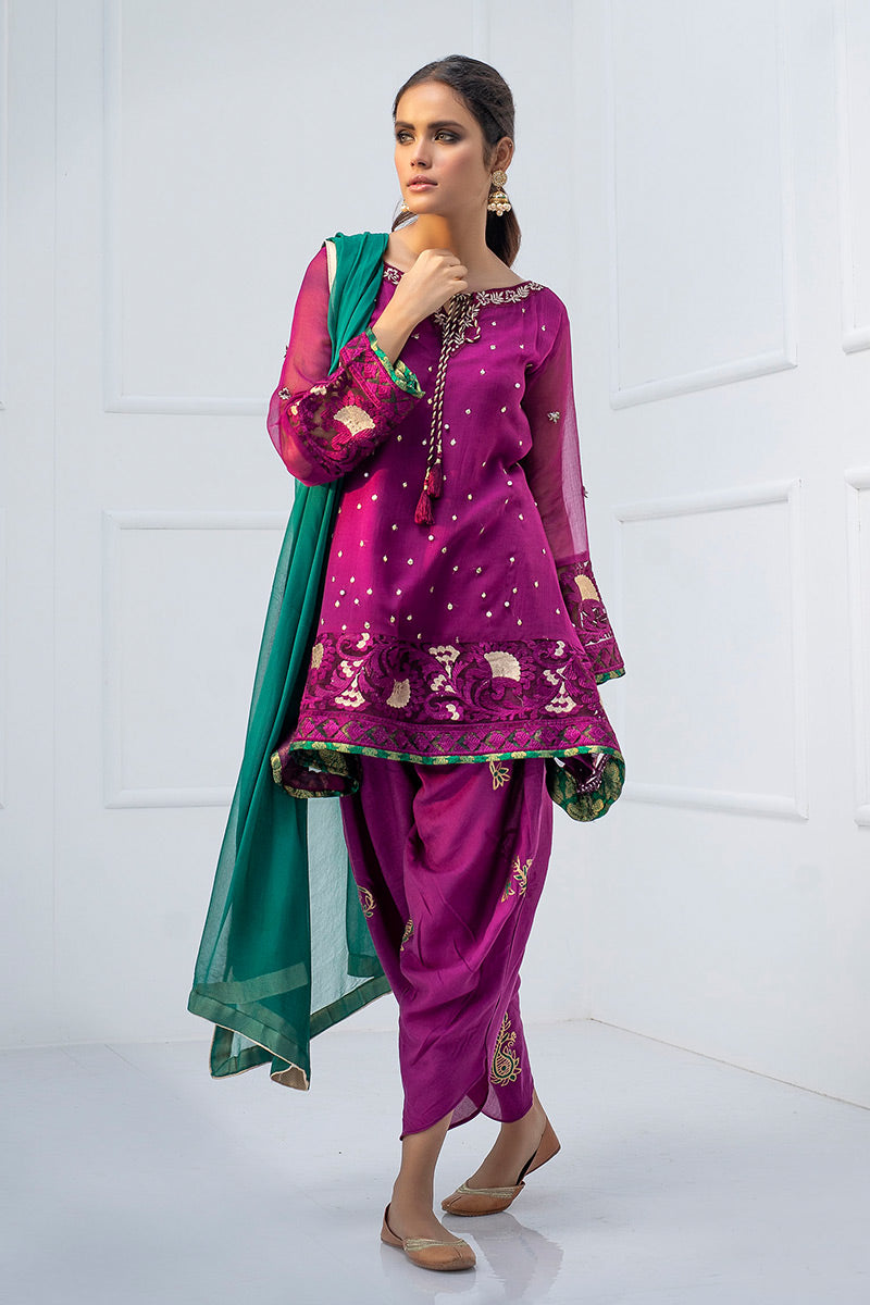 Fatima Khan | Luxury Pret 24 | MULBERRY PURPLE by Fatima Khan - Designer Dress - Type: Luxury - Available at Libayah - 100% Original