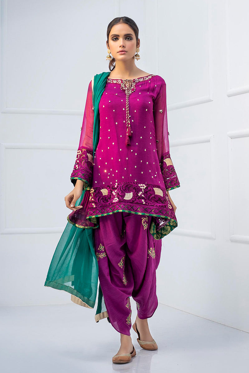 Fatima Khan | Luxury Pret 24 | MULBERRY PURPLE by Fatima Khan - Designer Dress - Type: Luxury - Available at Libayah - 100% Original