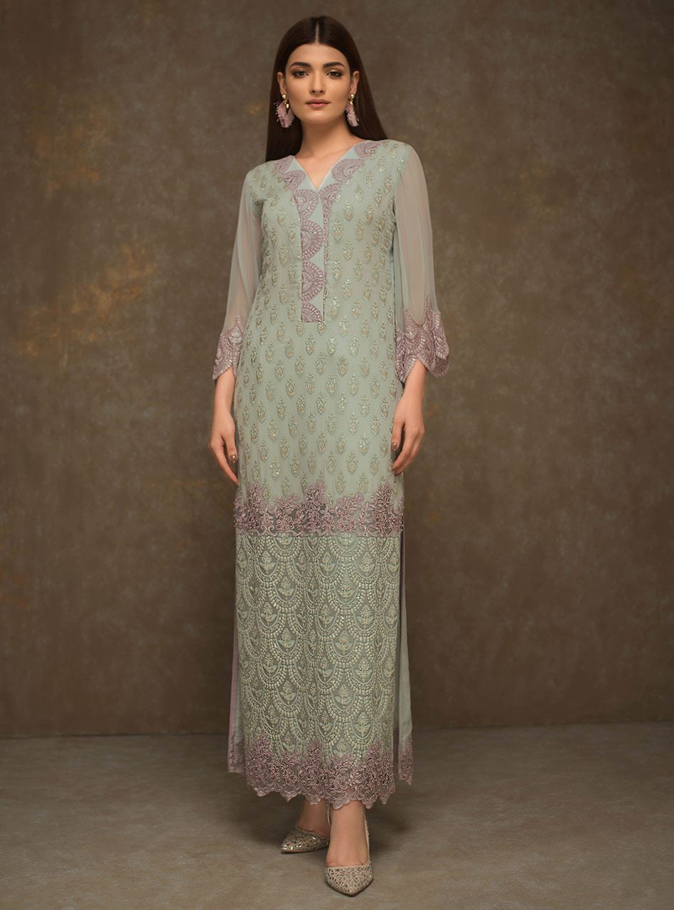 Zainab Chottani | Luxury Pret | CRÈME DE MINT by Zainab Chottani - Designer Dress - Type: Ladies Clothes - Available at Libayah - 100% Original
