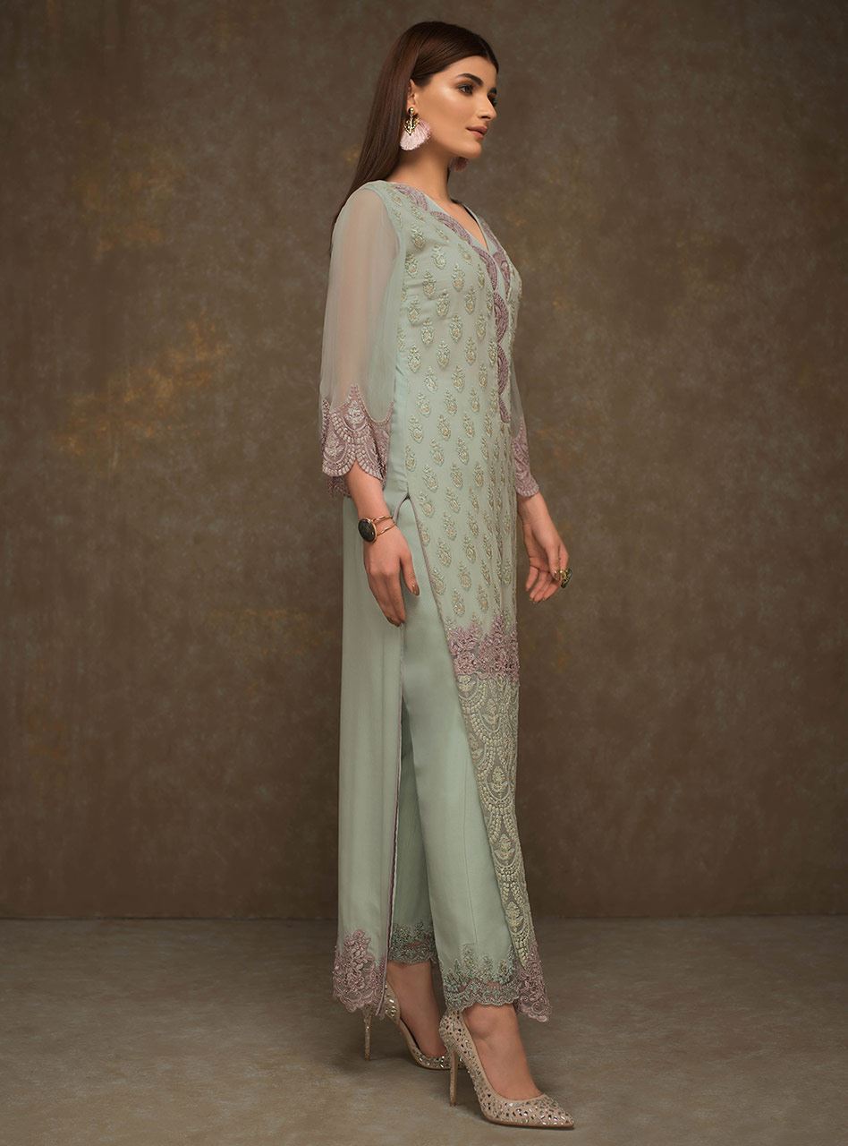 Zainab Chottani | Luxury Pret | CRÈME DE MINT by Zainab Chottani - Designer Dress - Type: Ladies Clothes - Available at Libayah - 100% Original