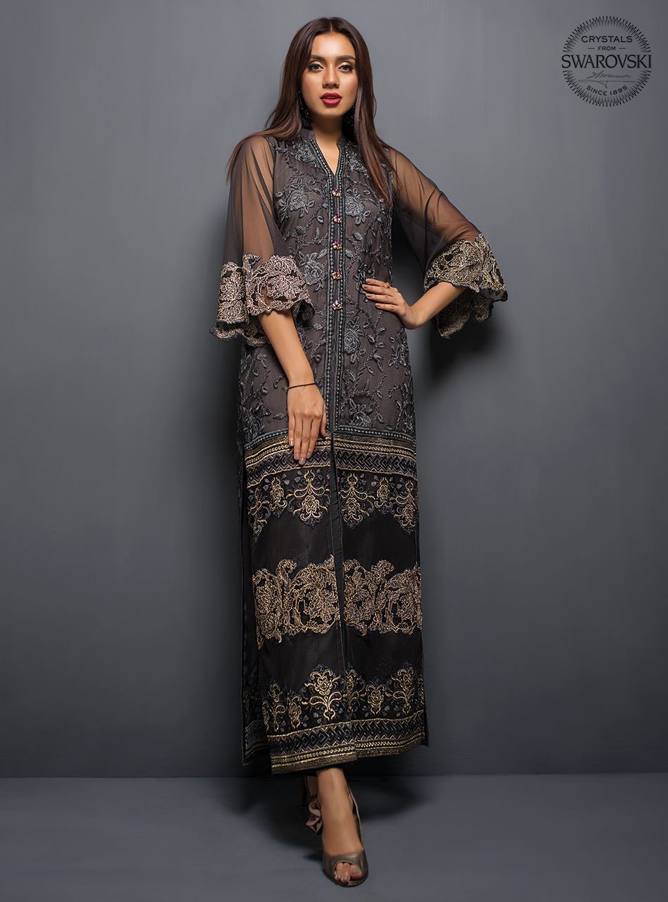Zainab Chottani | Luxury Pret | THE CHARCOAL TEAL by Zainab Chottani - Designer Dress - Type: Ladies Clothes - Available at Libayah - 100% Original