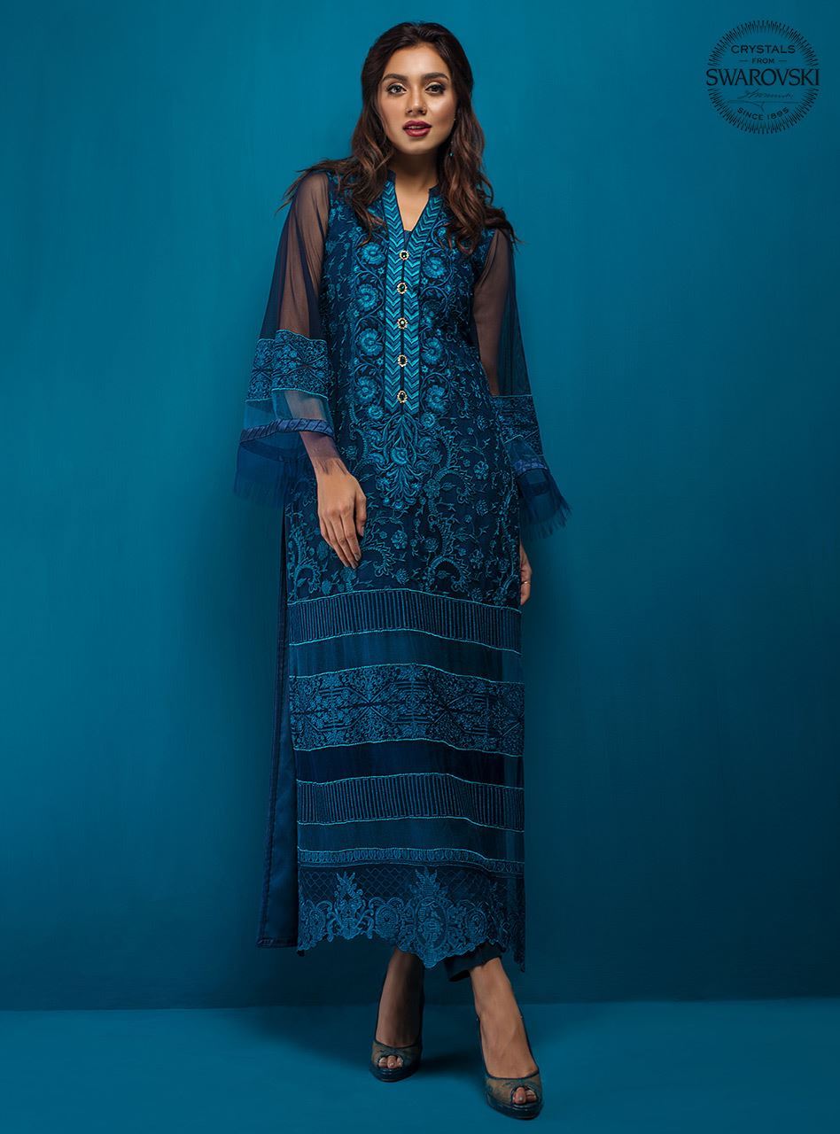 Zainab Chottani | Luxury Pret | TIMELESS TEAL by Zainab Chottani - Designer Dress - Type: Ladies Clothes - Available at Libayah - 100% Original