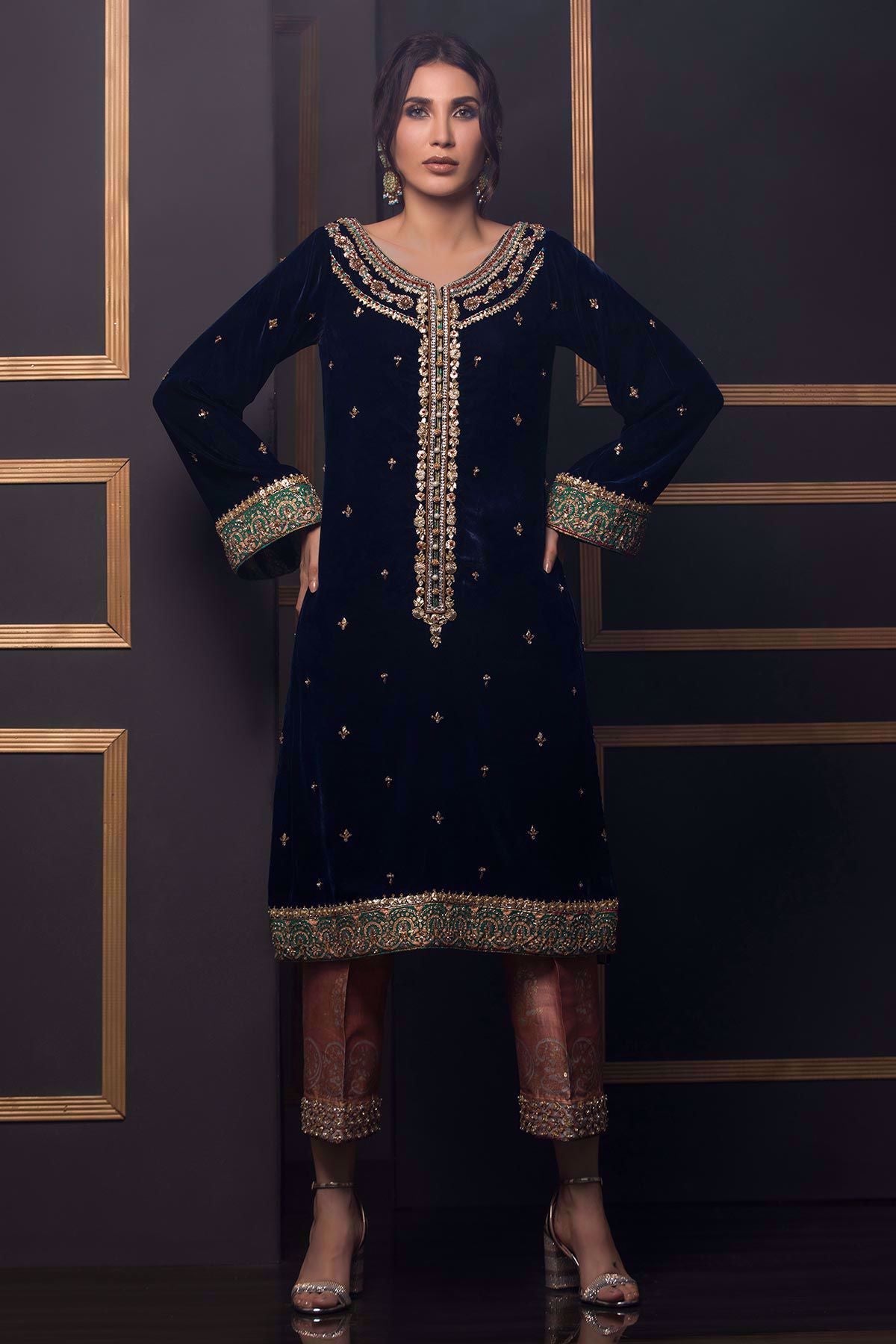 Annus Abrar | Semi Formals | ETOILES BLEU by Annus Abrar - Designer Dress - Type: Ladies Clothes - Available at Libayah - 100% Original