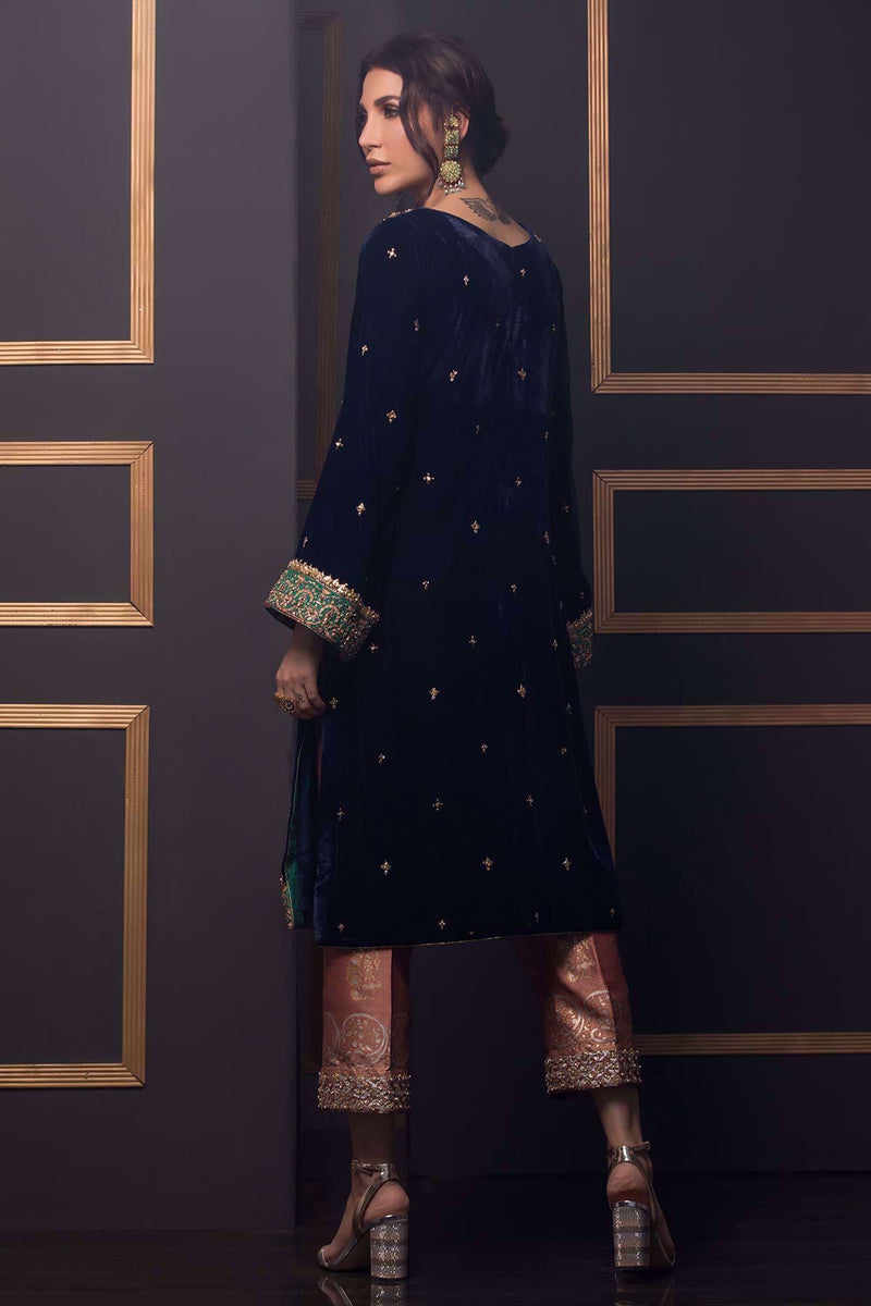 Annus Abrar | Semi Formals | ETOILES BLEU by Annus Abrar - Designer Dress - Type: Ladies Clothes - Available at Libayah - 100% Original