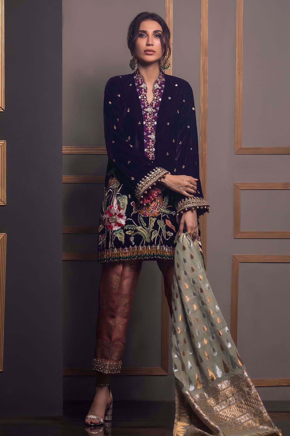 Annus Abrar | Semi Formals | VIOLET BRUME by Annus Abrar - Designer Dress - Type: Ladies Clothes - Available at Libayah - 100% Original