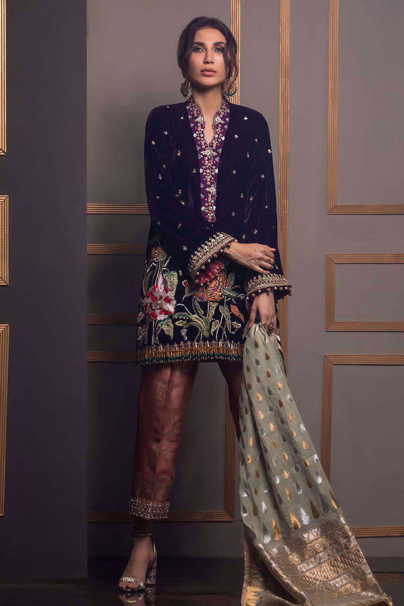 Annus Abrar | Semi Formals | VIOLET BRUME by Annus Abrar - Designer Dress - Type: Ladies Clothes - Available at Libayah - 100% Original
