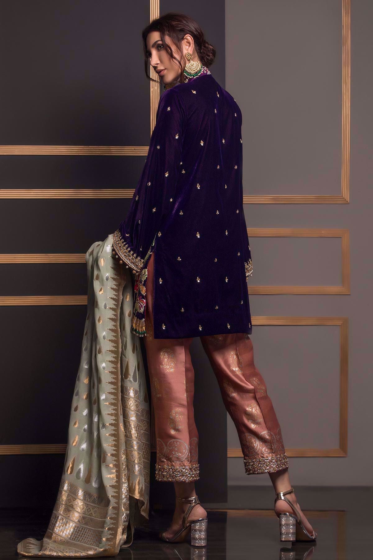 Annus Abrar | Semi Formals | VIOLET BRUME by Annus Abrar - Designer Dress - Type: Ladies Clothes - Available at Libayah - 100% Original